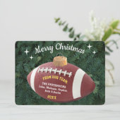 Fußball Fan Personalisierte Weihnachtskarte Dankeskarte (Stehend Vorderseite)