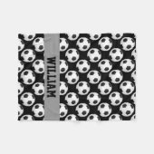 Fußball-Fan trägt personalisiertes Fleecedecke (Vorderseite (Horizontal))