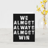 Fußball Fans lieben lustige Retro wir fast immer Karte (Gelbe Blume)