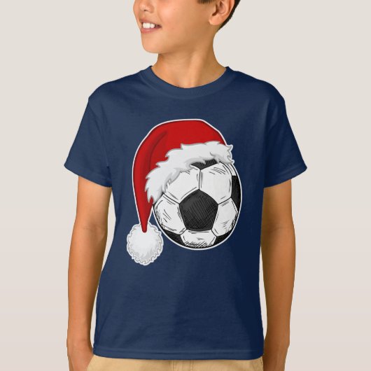Fußball-Fans Weihnachts-Shirt-Design Fußball-Spiel T-Shirt (Vorderseite)