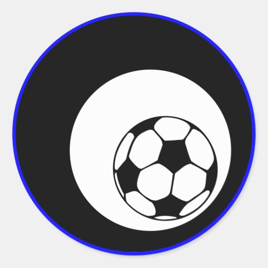 Fußball : Farbe anpassbar: Runder Aufkleber (Vorderseite)