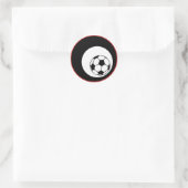 Fußball-Farbe anpassbar Runder Aufkleber (Tasche)