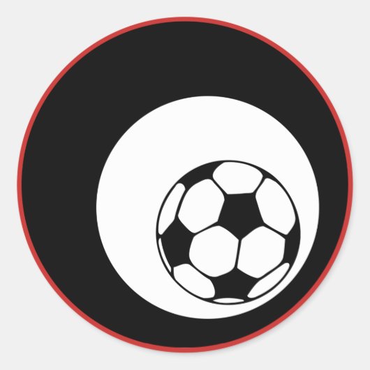 Fußball-Farbe anpassbar Runder Aufkleber (Vorderseite)