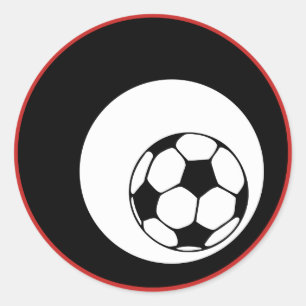 Fußball-Farbe anpassbar Runder Aufkleber