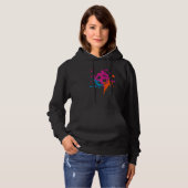 Fußball-farbiger Splitter Hoodie (Vorne ganz)