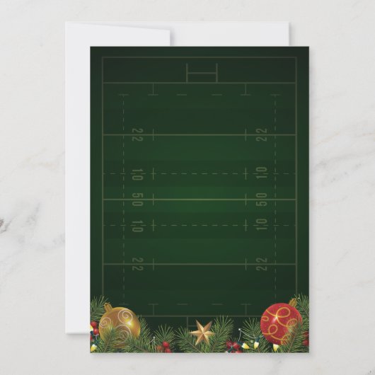 Fußball-Feiertag Abendessen Einladung (Rückseite)