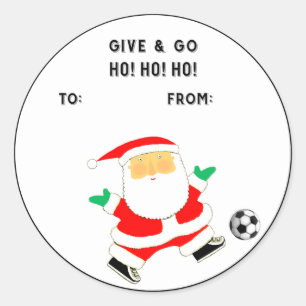 Fußball-Feiertags-Geschenkanhänger Runder Aufkleber