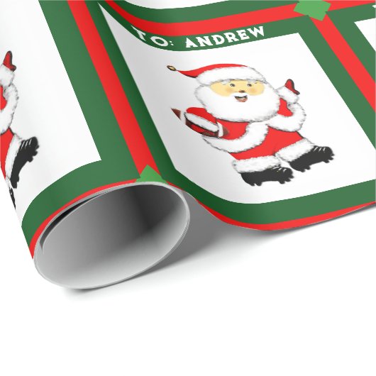 Fußball Feiertagsgeschenk Geschenkpapier (Rolleneckpunkt)