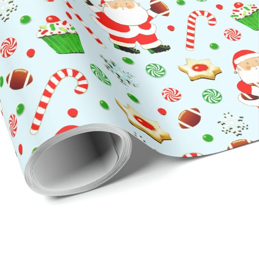 Fußball-Feiertagsgeschenk Geschenkpapier (Rolleneckpunkt)