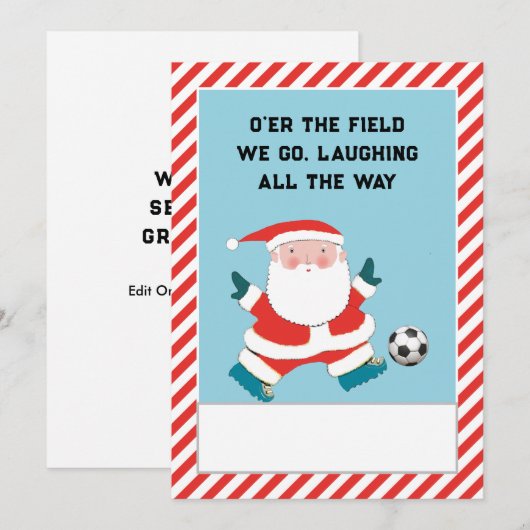 Fußball Feiertagskarte (Vorne/Hinten)