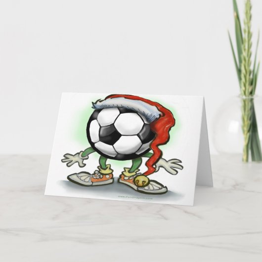 Fußball Feiertagskarte (Vorderseite)