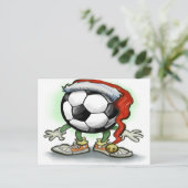 Fußball Feiertagspostkarte (Stehend Vorderseite)
