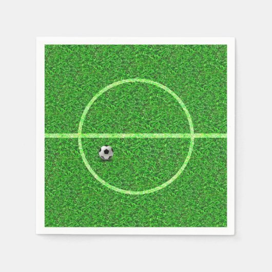 Fußball-Feld Ball - Papier Napkin Serviette (Vorderseite)