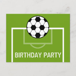 Fußball-Feld Geburtstag Postkarte Lila einladen