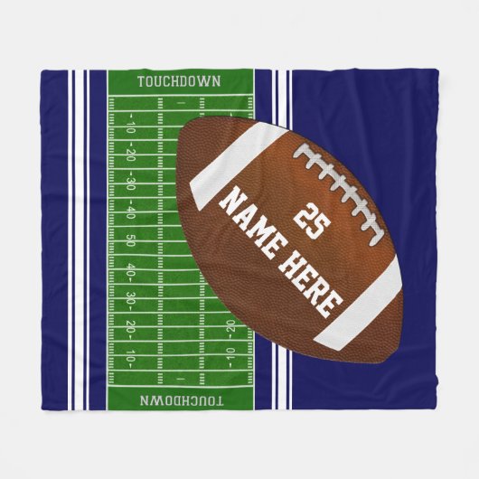 Fußball-Feld PERSONALISIEREN Fußball Fleece-Blanke Fleecedecke (Vorderseite (Horizontal))