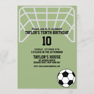 Fußball-Feld Sport Custom Geburtstagsparty Einladung