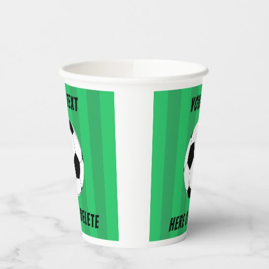 Fußball-Feld Sport Custom Pappbecher (Links)