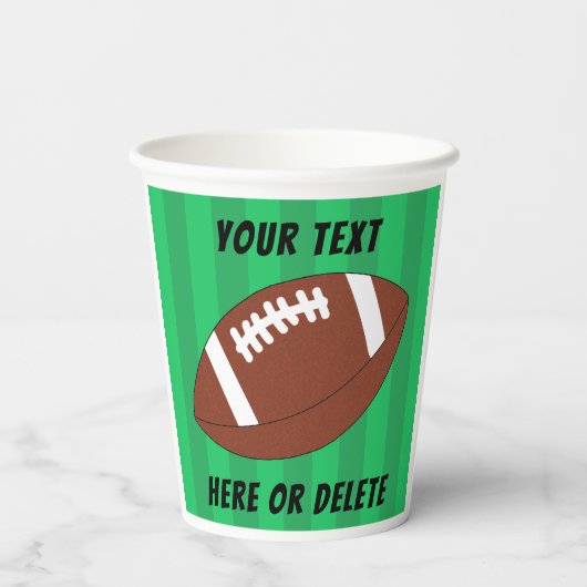 Fußball-Feld Sport Custom Pappbecher (Rückseite)