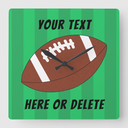 Fußball-Feld Sport Custom Quadratische Wanduhr (Vorderseite)