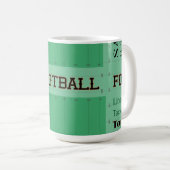 FUSSBALL-Feld-Turf-Marker Typografie Kaffeetasse (VorderseiteRechts)