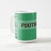 FUSSBALL-Feld-Turf-Marker Typografie Kaffeetasse (Vorderseite Links)