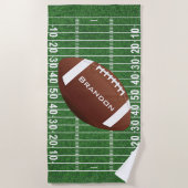 Fußball Feld und Fußball Design Beach Handtuch (Vorderseite)