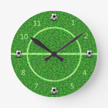 Fußball-Feldball - Wall-Uhr