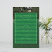 Fußball-Feldgeschosse Briefpapier (Stehend Vorderseite)