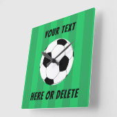 Fußball-Feldsport Quadratische Wanduhr (Winkel)