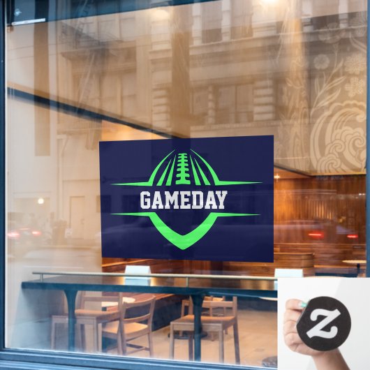 Fußball-Fensterklammer Fensteraufkleber (Café-Fenster)