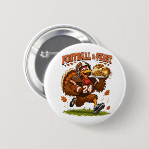 Fußball & Festtags Truthahn Button