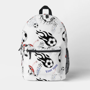 Fußball Feuer Muster Sportlicher Rucksack