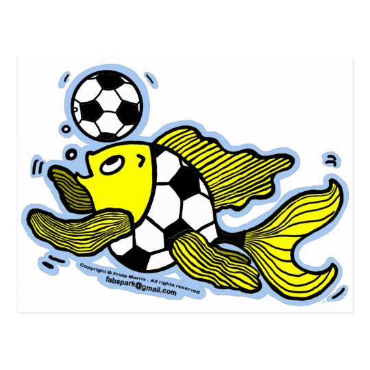 Fussball Fisch Fussball Postkarte Zazzle De