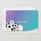 Fußball-Flachkarte Vielen Dank Einladung (Rückseite)