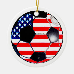 Fußball-Flagge USA die MUSEUM Geschenke Keramikornament