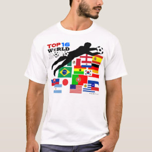 Fußball-Flags Weltmeisterschaft zum T - Shirt