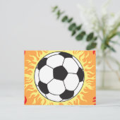 Fußball Flammen Design Postkarte (Stehend Vorderseite)
