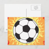 Fußball Flammen Design Postkarte (Vorne/Hinten)