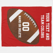 Fußball-Fleece-Blanket in Ihrem TEXT und FARBEN Fleecedecke (Vorderseite (Horizontal))