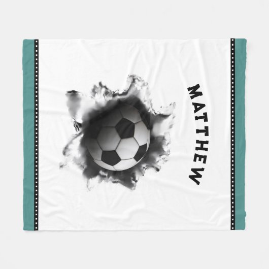Fußball Fleecedecke (Vorderseite (Horizontal))