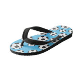 Fußball Flip Flops Kinderbadesandalen (Schrägansicht)
