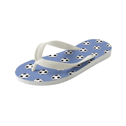 Fußball Flip Flops Kinderbadesandalen (Schrägansicht)