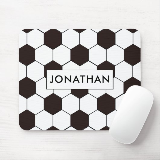 Fußball | Football pattern Anpassbar | Eigenname Mousepad (Mit Mouse)
