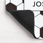 Fußball | Football pattern Anpassbar | Eigenname Mousepad (Ecke)