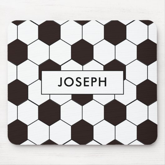 Fußball | Football pattern Anpassbar | Eigenname Mousepad (Vorne)