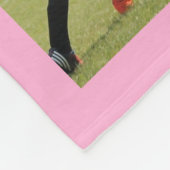 Fußball-Foto-Collage rosa Fleecedecke (Ecke)