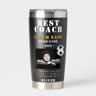Fußball Foto Danke Bester Trainer Thermobecher