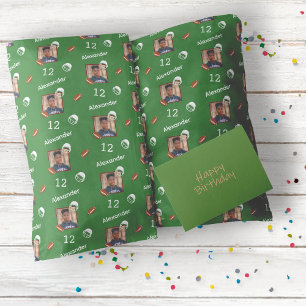 Fußball-Foto-Geburtstagsverpackung für Kinder Geschenkpapier