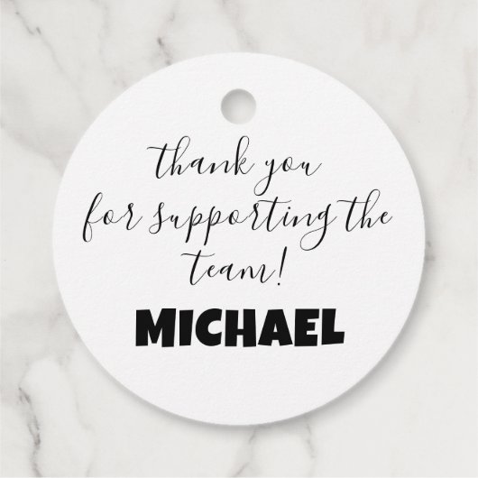 Fußball-Foto Geschenkanhänger (Rückseite)