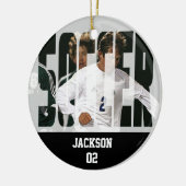 Fußball ⚽ Foto Keepake Keramik Ornament (Links)